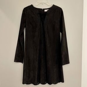 Dark gray lace-up dress